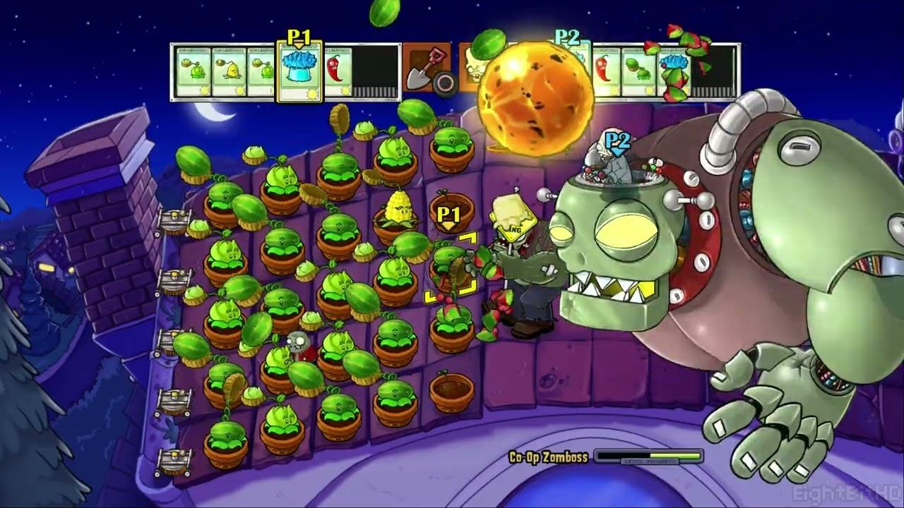 Plants vs. Zombies PS3 2 Player Co-Op Dr.Zomboss