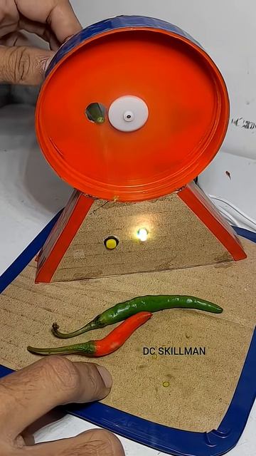 Home Made Chili Cutting Machine #chilimachine #dcmotor #youtubeshorts