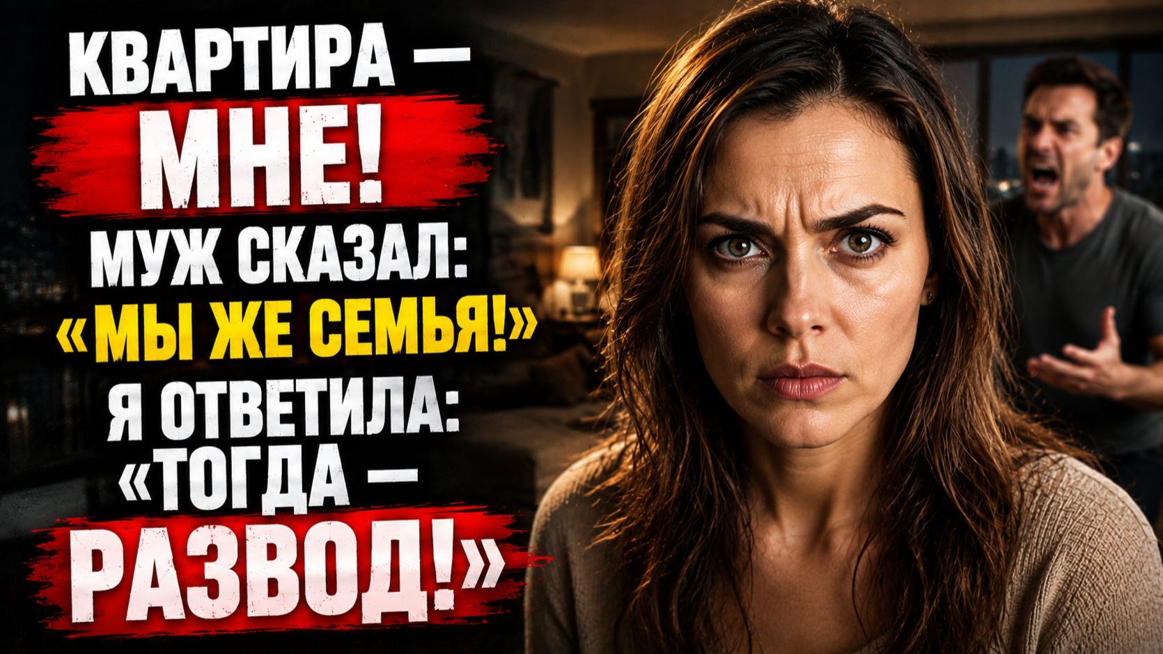 Истории из жизни  Муж потребовал квартиру родителей жены и потерял всё  Аудио рассказы
