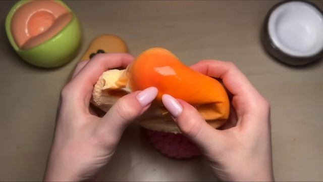 Фрукты антистресс 😍🤩 залипательное видео с воздушным пластилином 😍 ASMR Релакс