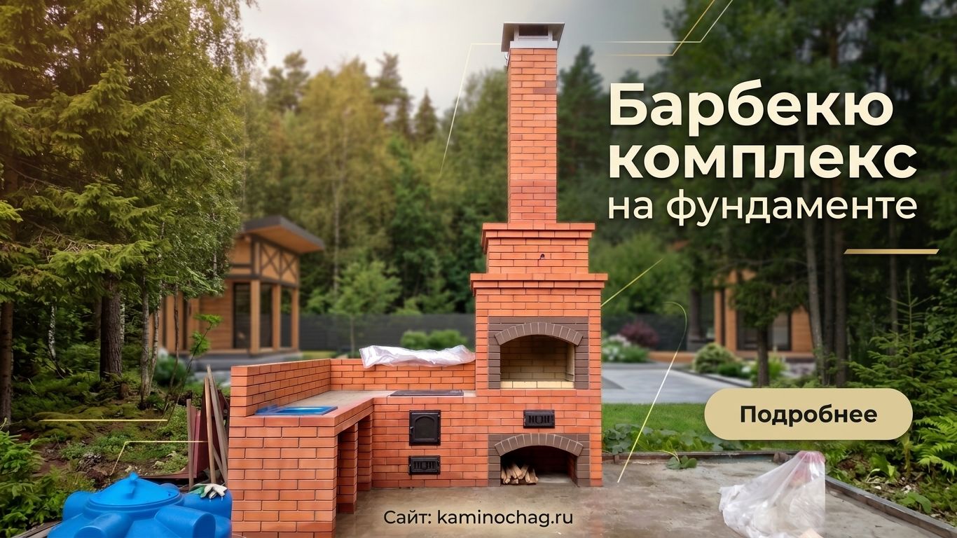 Барбекю комплекс на фундаменте