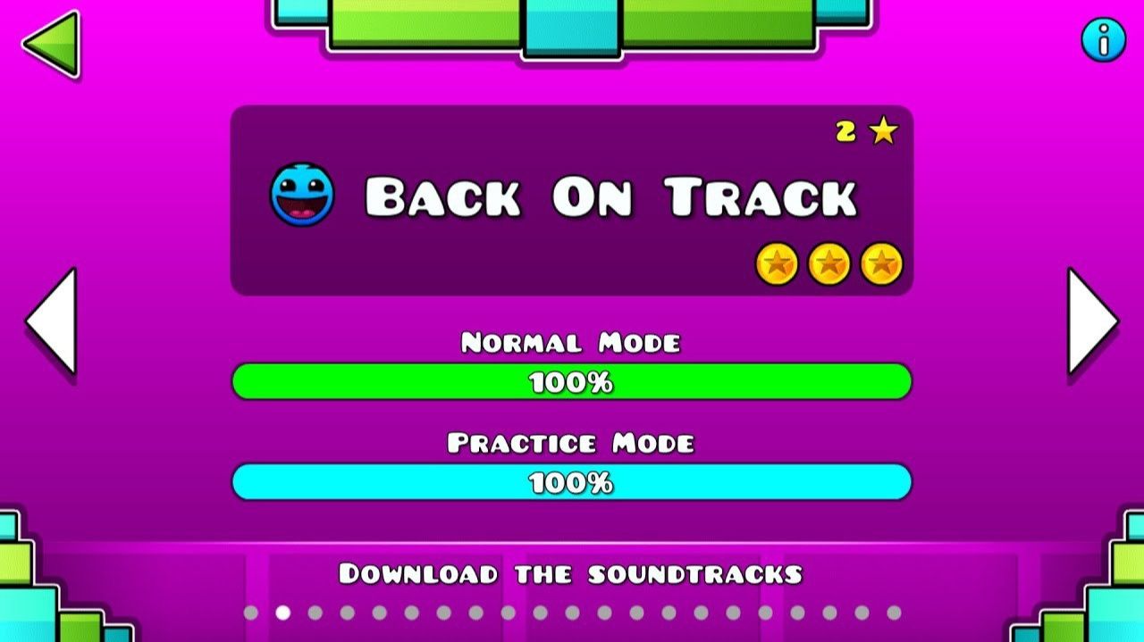 Geometry Dash - Back On Track Все Монеты