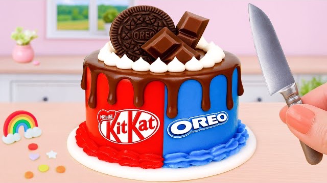 Amazing Melt Kitkat and Oreo Cake How to Make Best Miniature Kitkat and Oreo CakeTiny Cakes
