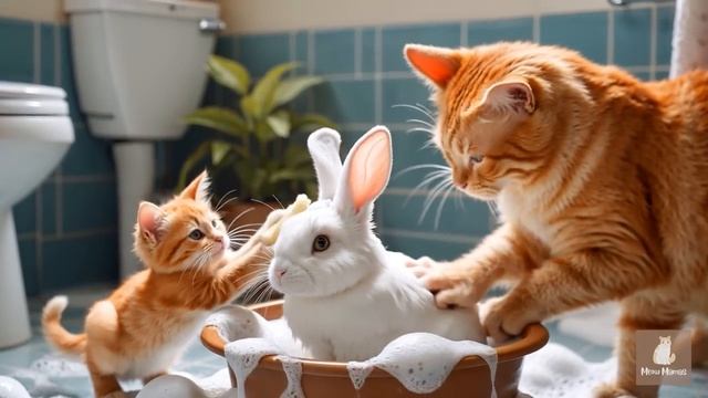 😱Очень Интересные Мультики Для детей, Мама кошка и ее сыночки ❤️