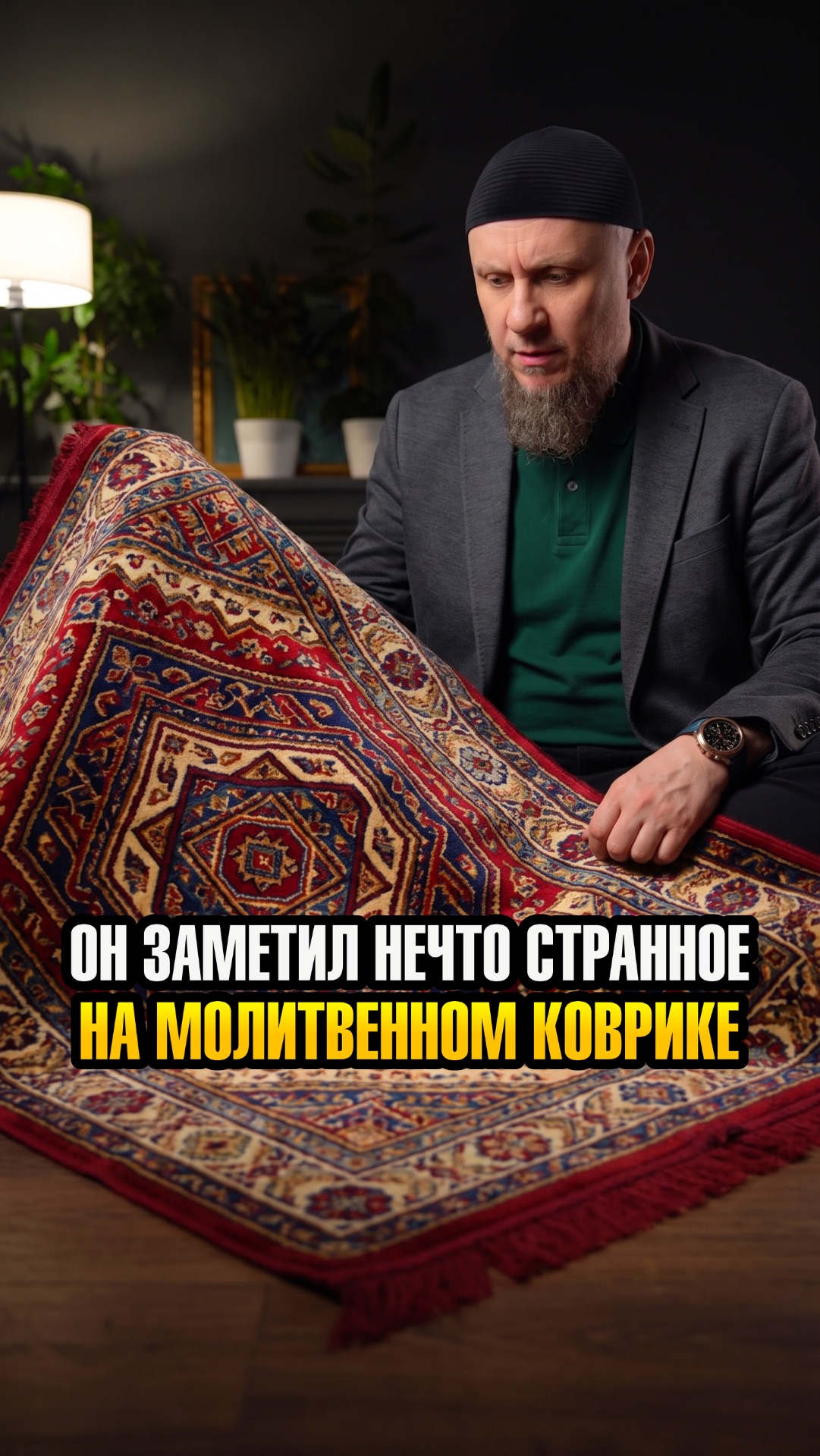 ОН ЗАМЕТИЛ НЕЧТО СТРАННОЕ НА МОЛИТВЕННОМ КОВРИКЕ #ислам #религия #вера
