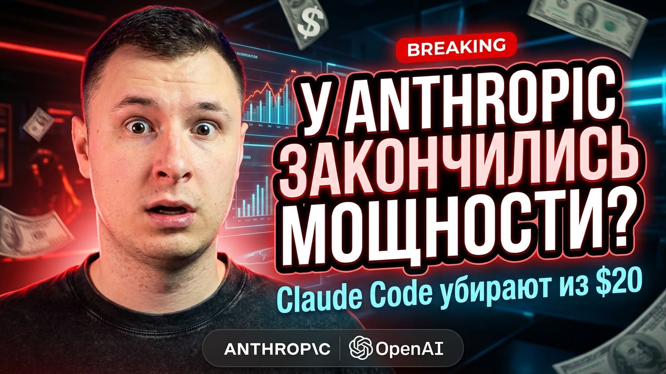 CLAUDE CODE ИСЧЕЗ ИЗ ПЛАНА 20: ANTHROPIC РЕЖЕТ ЛИМИТЫ И ЧТО БУДЕТ ДАЛЬШЕ