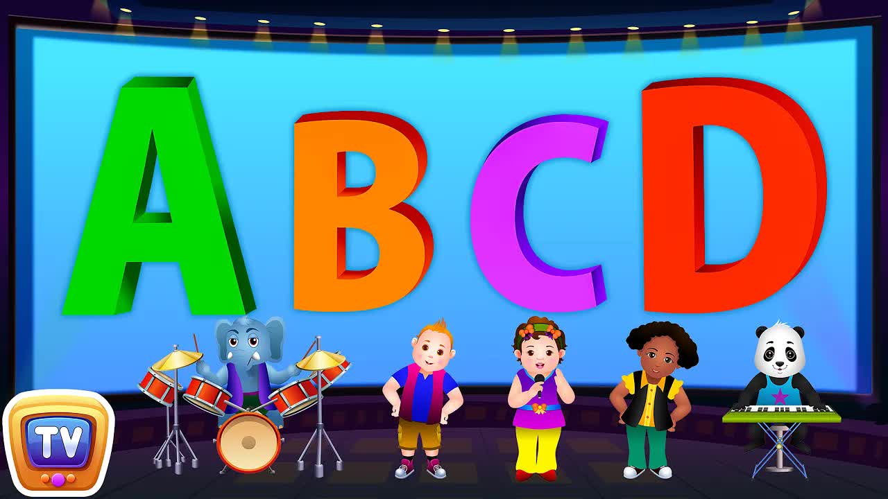 Песня про Алфавит АБВГ - Караоке Детские Стишки для Детей | ChuChu TV Рок-н-Ролл