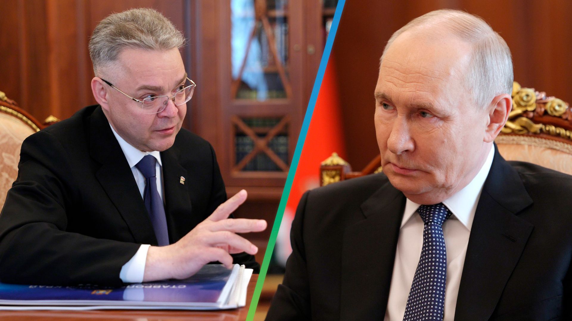 Путин провел рабочую встречу с губернатором Ставропольского края Владимиром Владимировым