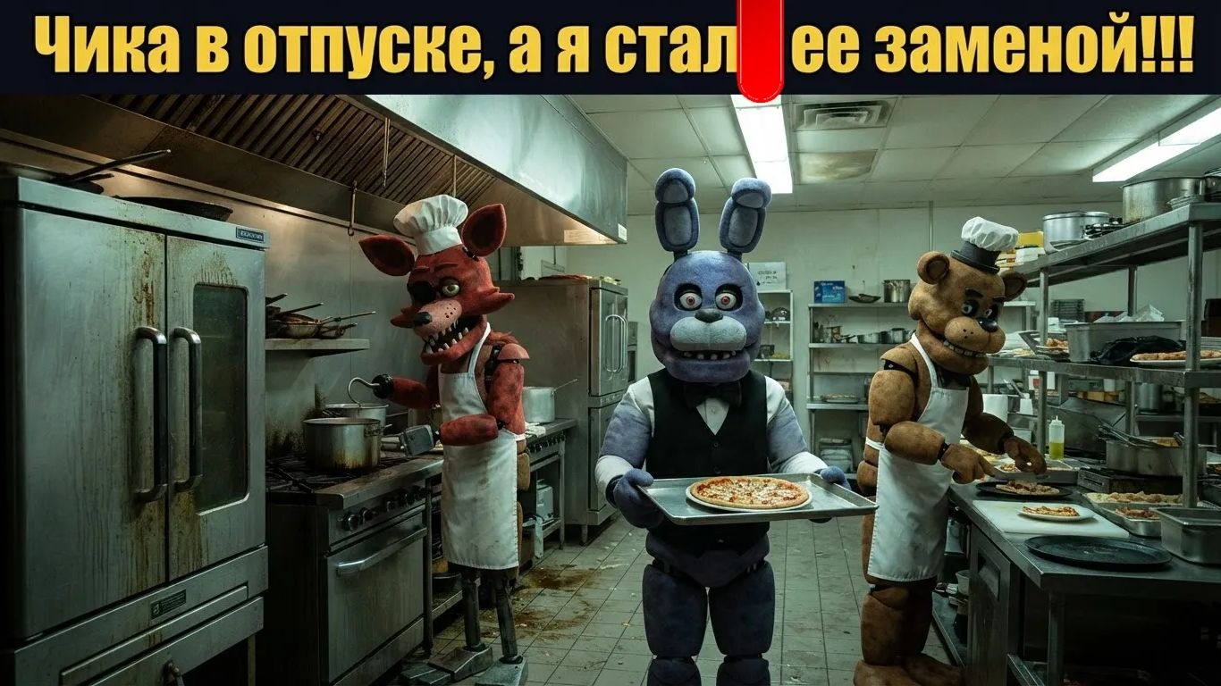 ЧИКА В ОТПУСКЕ А Я СТАЛ ЕЁ ЗАМЕНОЙ!!! - FREDDYS NIGHTMARE KITCHEN