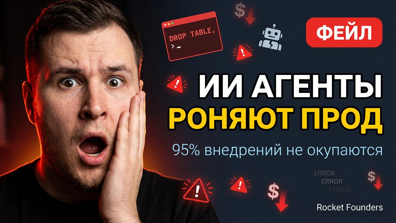 Агенты дропнули базу или почему 95% внедрений AI не окупается