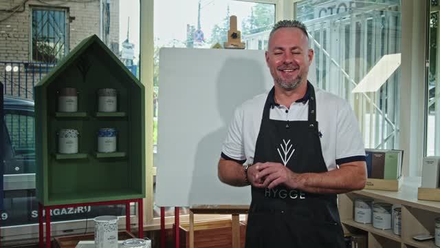 Как наносить краску Мокко от HYGGE Paint кистью. Эффект «Нубук»