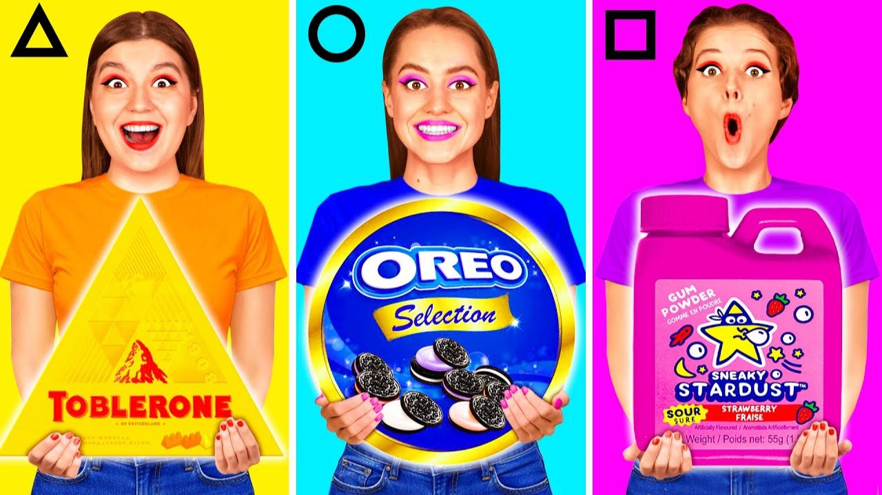 Геометрический Челлендж с Едой # Безумные Ситуации с Едой от DaRaDa Challenge