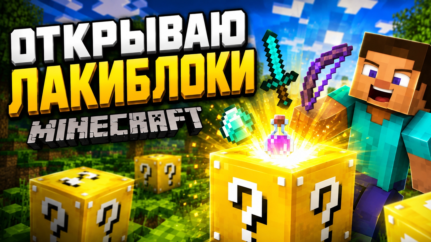 ОТКРЫВАЮ САМЫЕ РЕДКИЕ ЛАКИ-БЛОКИ В МАЙКРАФТЕ