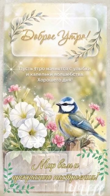 Доброе утро! Мир вам и прекрасного настроения!