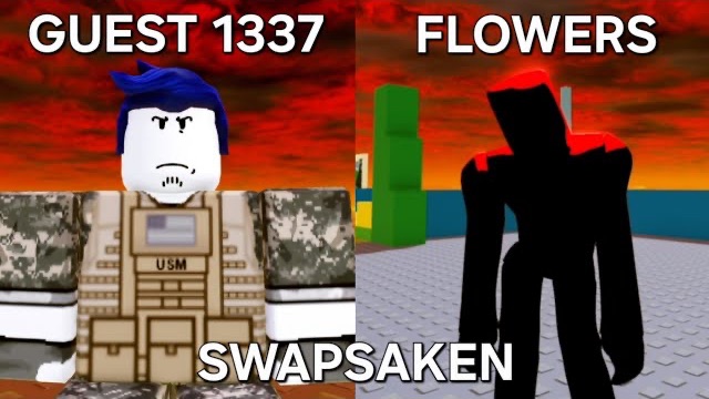 НОВЫЙ ГОСТЬ 1337 УБИЙЦА  ЦВЕТЫ ВЫЖИВШИЙ Игровой процесс - Swapsaken Roblox