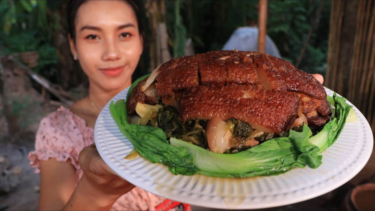 Рецепт вкусной свиной грудинки с маринованной зеленой горчицей