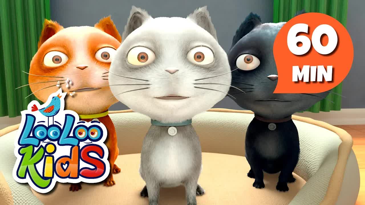 Три маленьких котенка - S1EP24 Веселье и игры MIX - Песни LooLoo Kids для детей