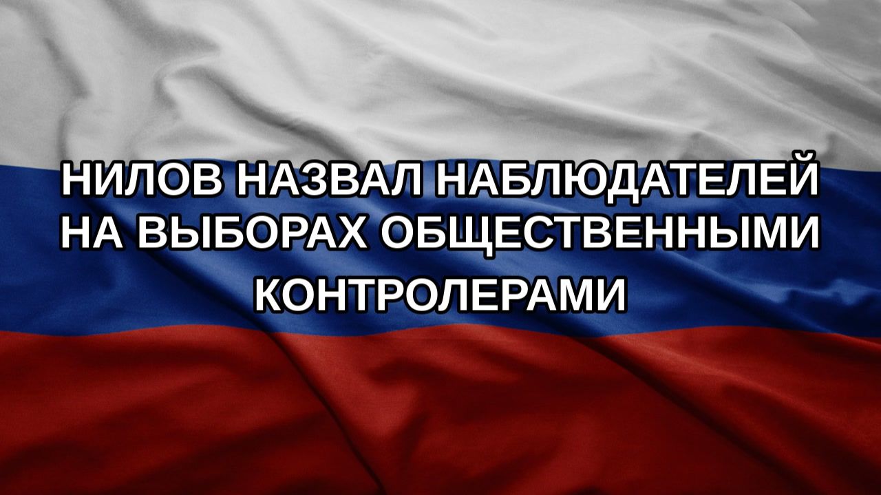 Нилов назвал наблюдателей на выборах общественными контролерами