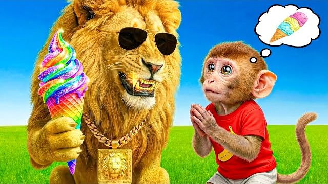 КАФЕ-МОРОЖЕНОЕ MONKEY'S COLOR | Цвета радуги | Детские стишки - Обезьянка и Песни