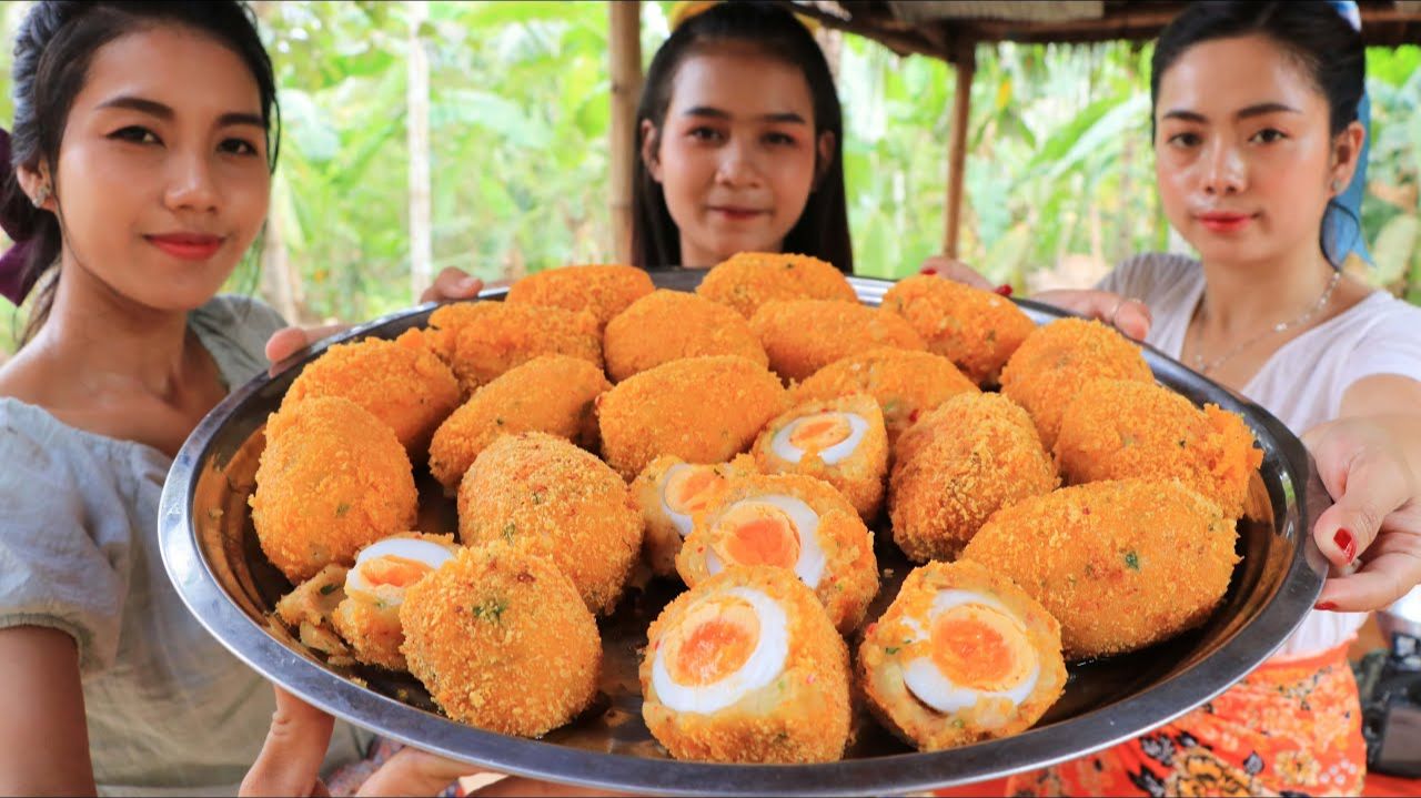 Рецепт хрустящей картошки с яйцом -
