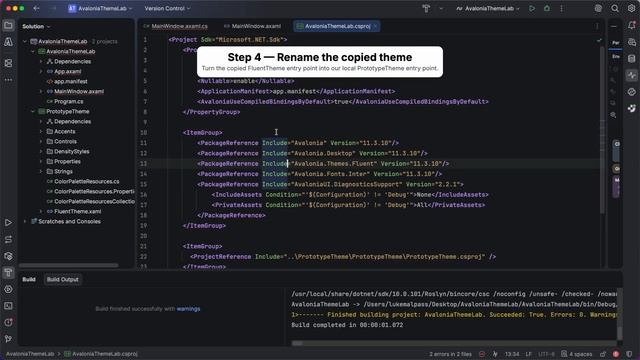 #01 Avalonia UI темы - кодим с нуля, Настройка