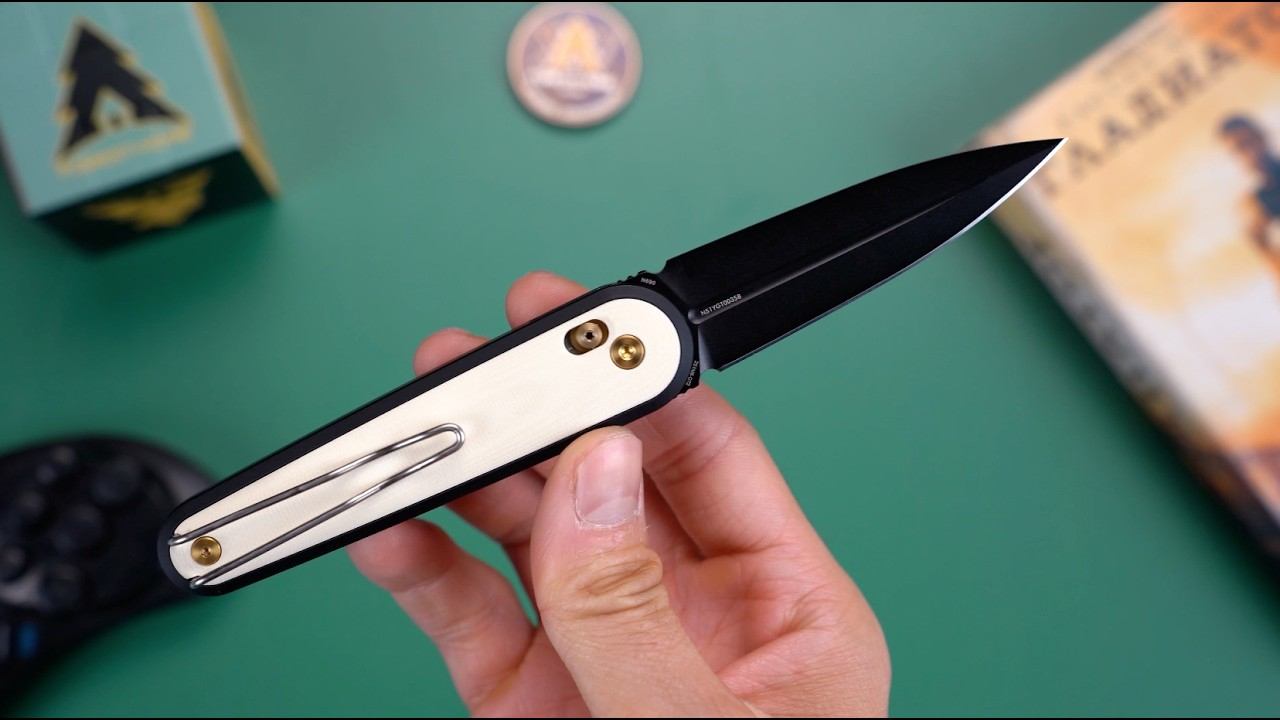 Нож SRM Twin Black Ti-coat сталь N690 рукоять White G10/Aluminium (251MB-GT2)