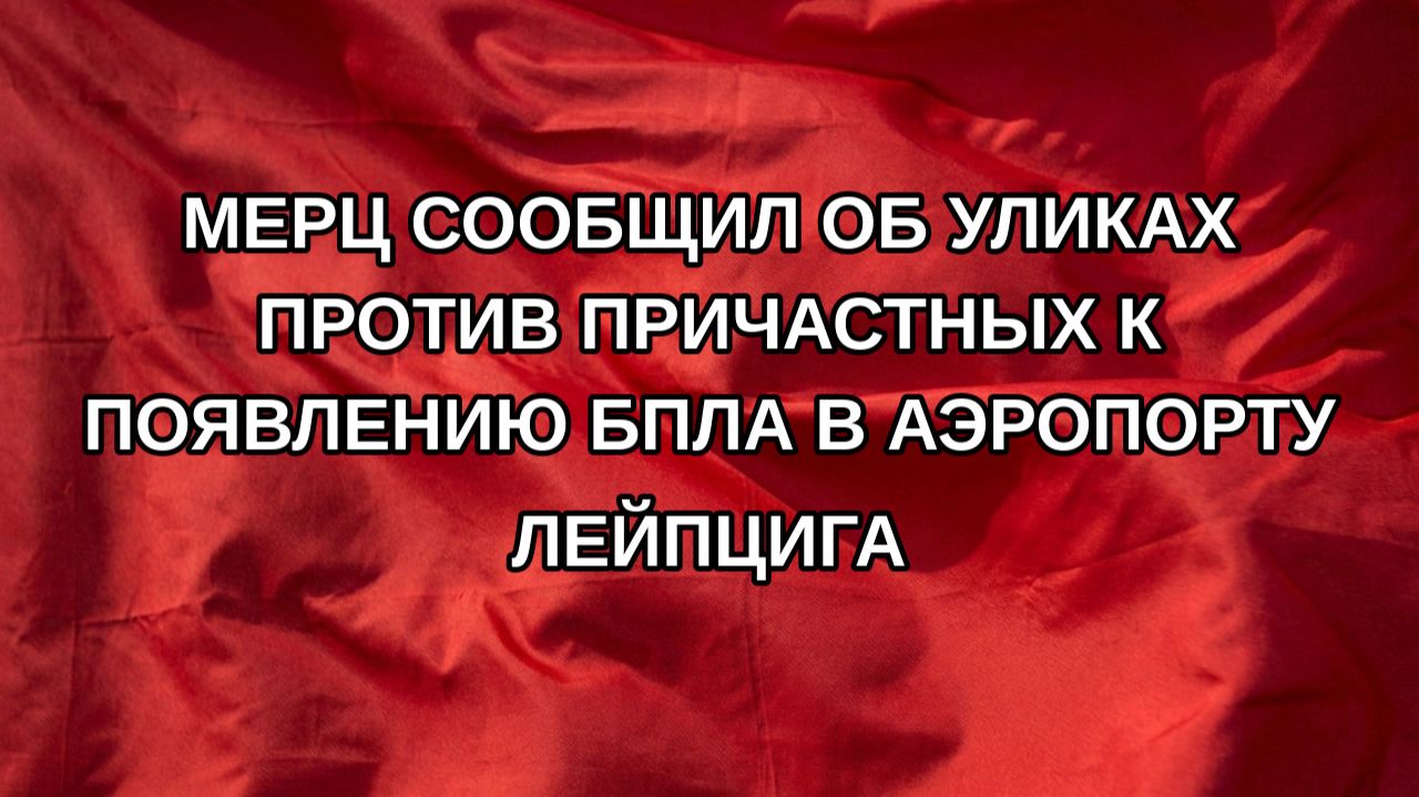 Мерц сообщил об уликах против причастных к появлению БПЛА в аэропорту Лейпцига