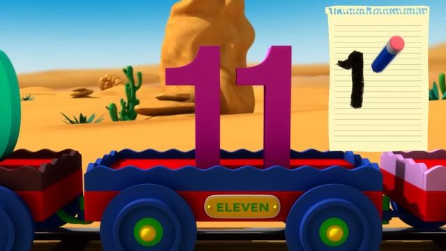 Поезд с цифрами от 1 до 20 | Детские стишки для малышей от LittleBabyBum - Азбука и цифры