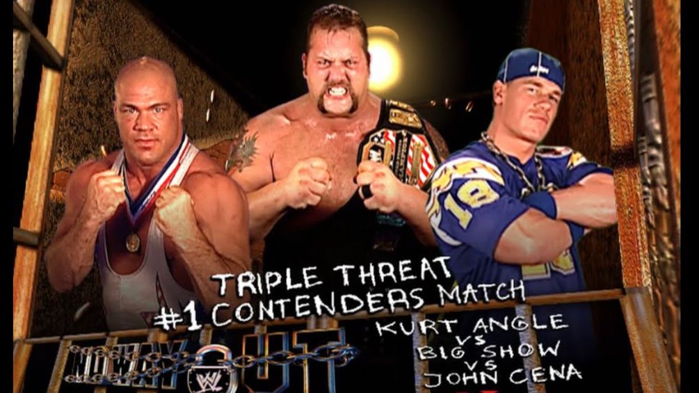 Kurt Angle Vs The Big Show Vs John Cena (WWE No Way Out, 2004)