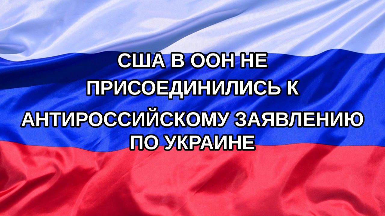 Н. РФ США в ООН не присоединились к антироссийскому заявлению по Украине