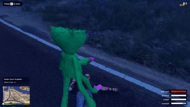 ЗЕЛЕНЫЙ ХАГГИ ВАГГИ ПРЕВРАТИЛСЯ В ЗОМБИ Poppy Playtime в ГТА 5 МОДЫ! ОБЗОР МОДА в GTA 5 ВИДЕО