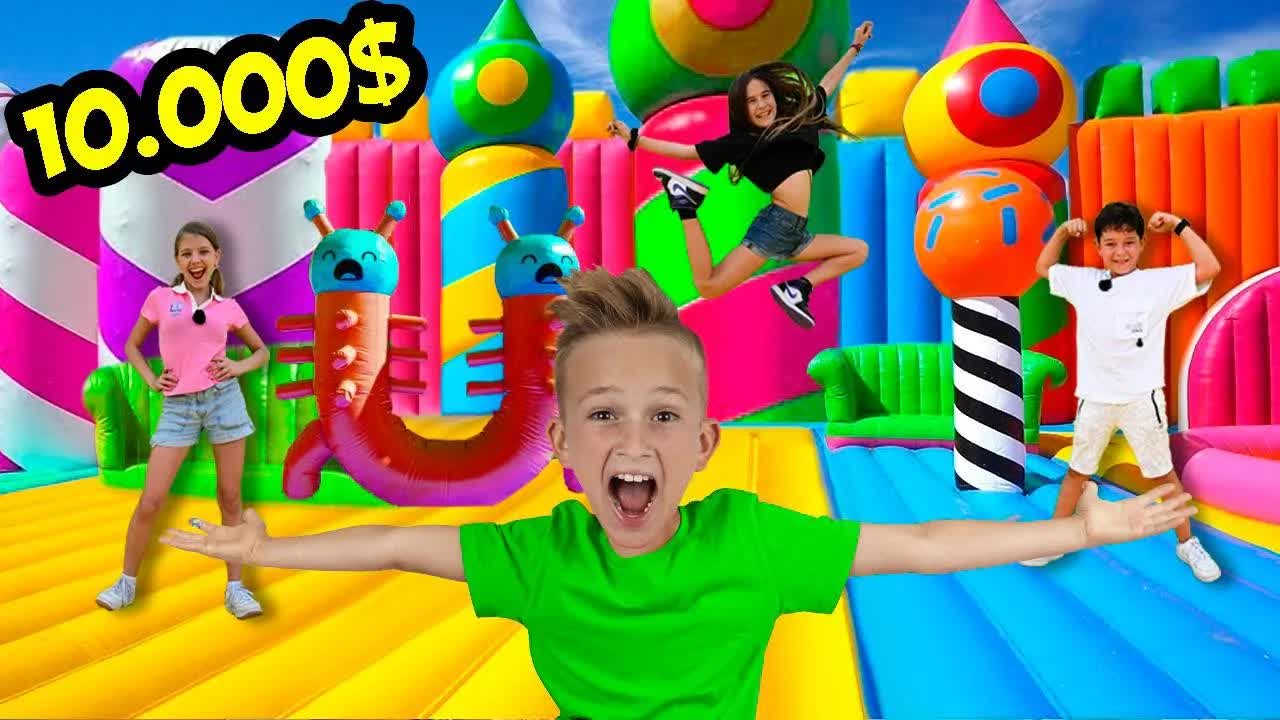 ПОСЛЕДНИЙ, КТО ПОКИНЕТ НАДУВНОЙ ДОМ, ВЫИГРЫВАЕТ $10,000!!