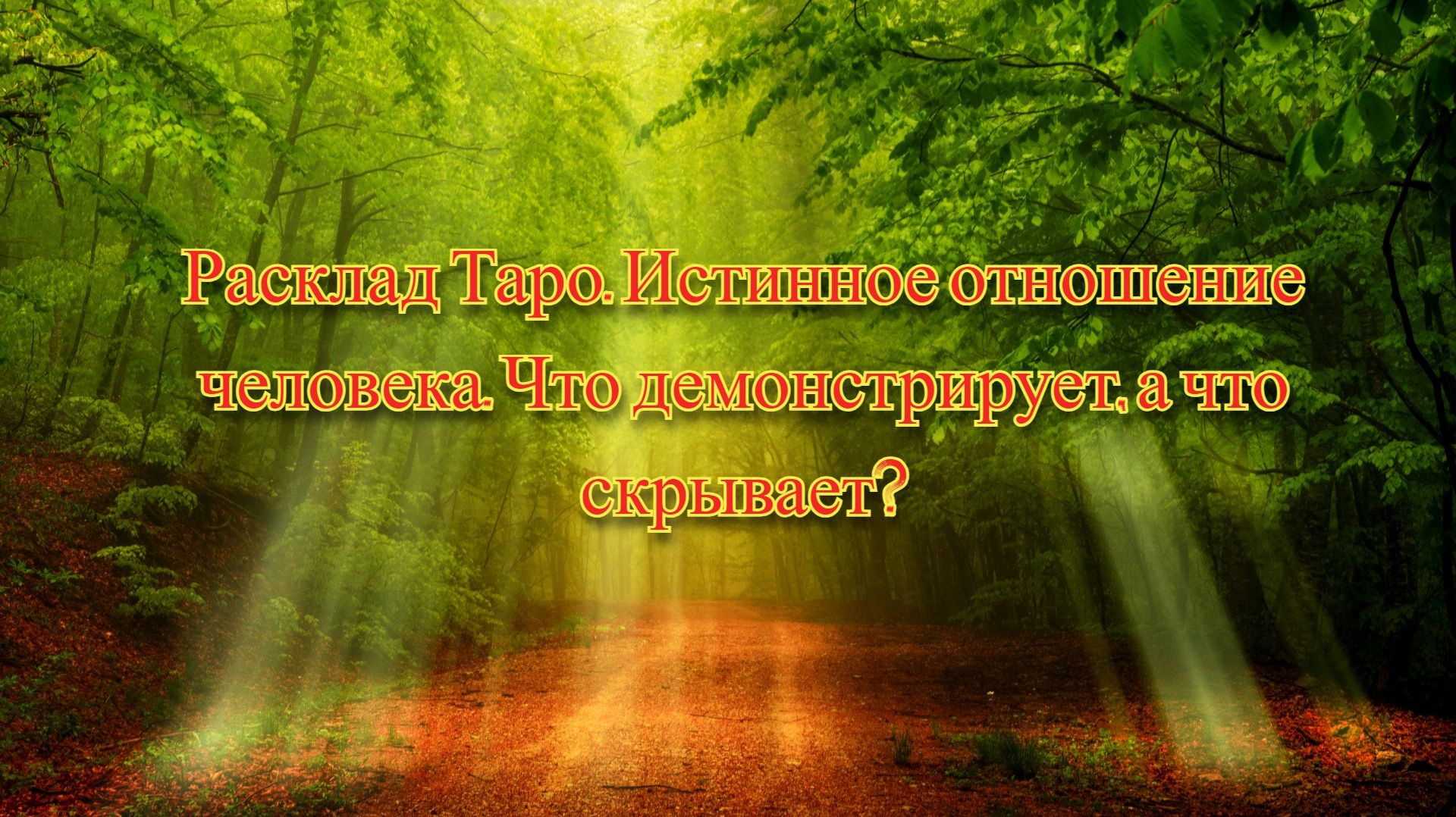 Расклад Таро. Истинное отношение человека. Что демонстрирует а что скрывает?