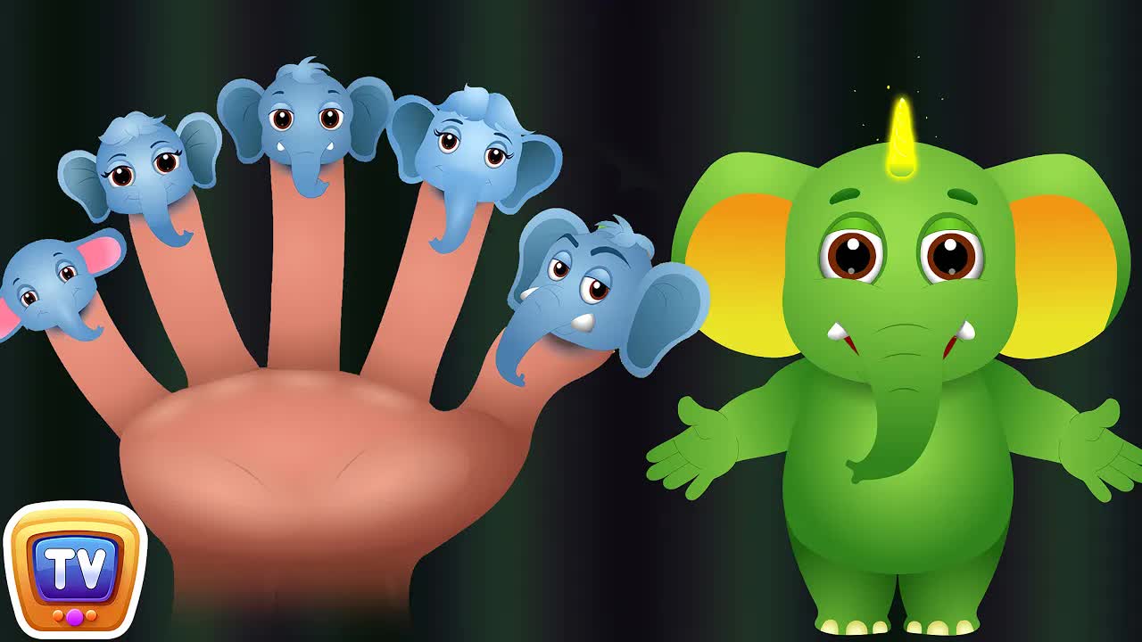 Пальчиковая семья слона | ChuChu TV Пальчиковые семьи животных Песни и детские стишки для детей