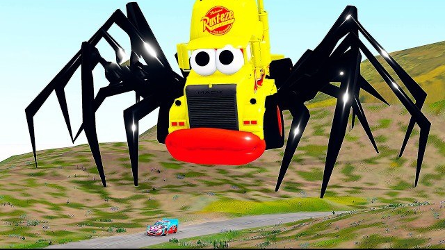 Огромный грузовик против  Капитана Америка, Молния в Beamng Drive