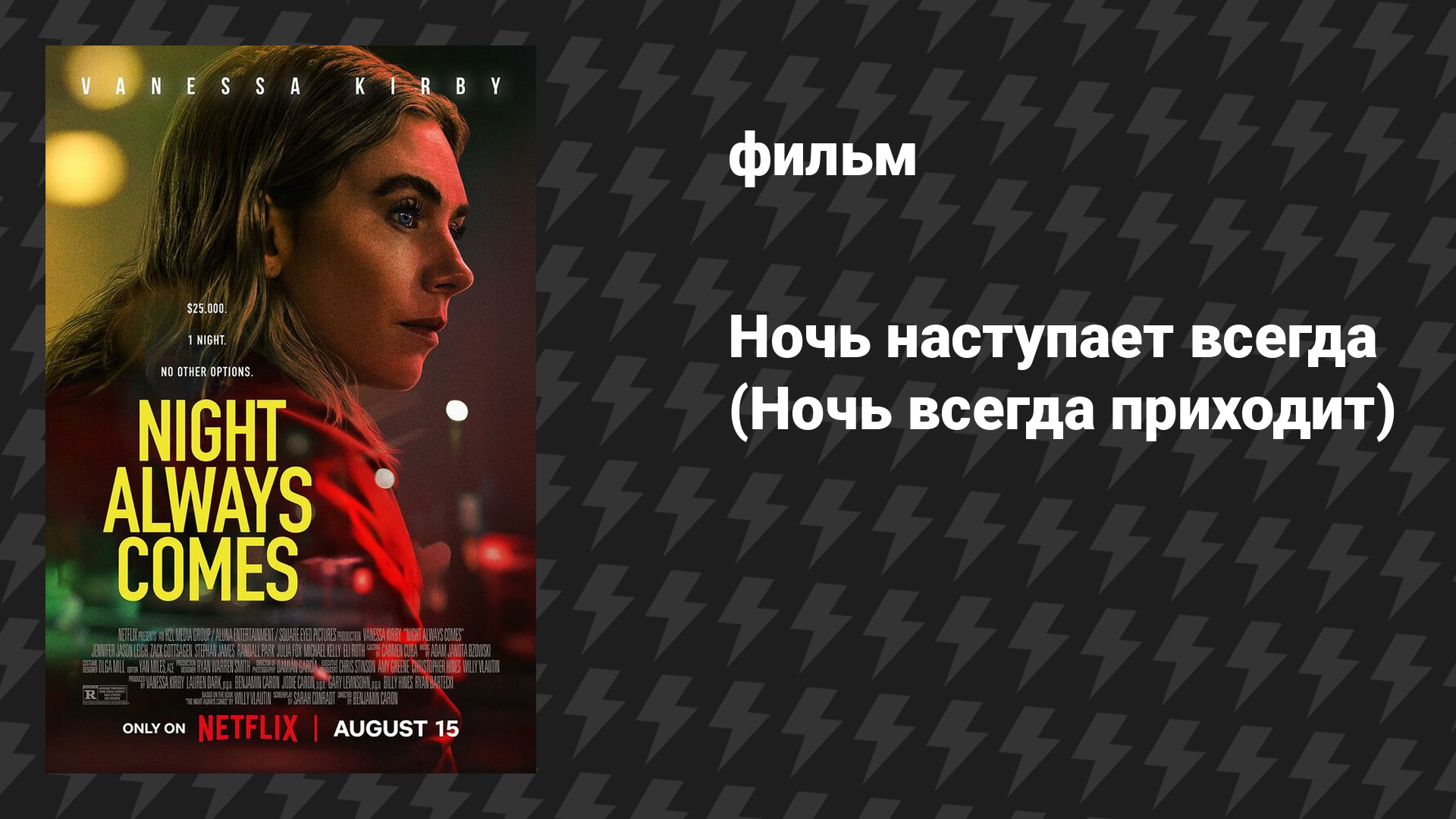 Ночь наступает всегда (Ночь всегда приходит) (фильм, 2025)