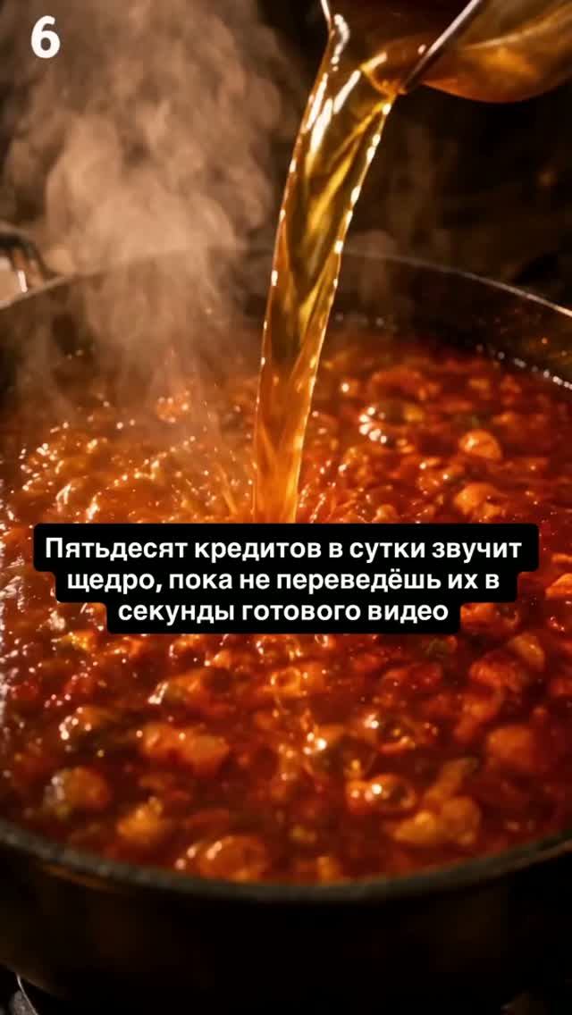 Пятьдесят кредитов в сутки звучит щедро, пока не переведёшь их в секунды готового видео: