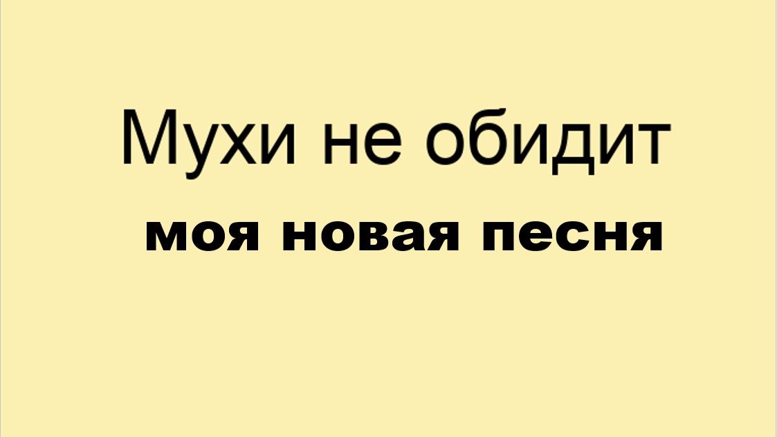 МУХИ НЕ ОБИДИТ // АВТОРСКАЯ ПЕСНЯ //