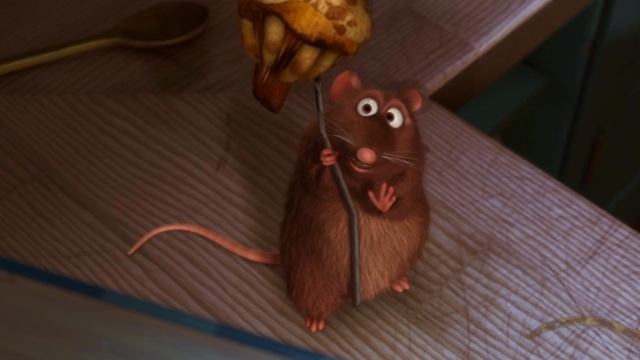 Ratatouille Remi and Emil in the kitchen.