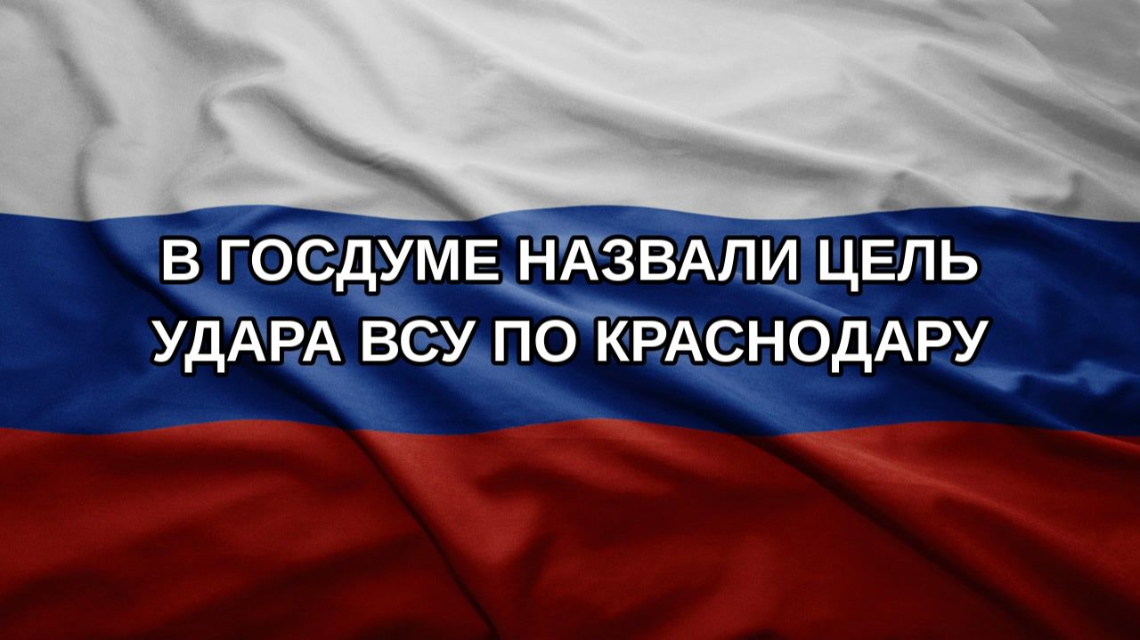 В Госдуме назвали цель удара ВСУ по Краснодару