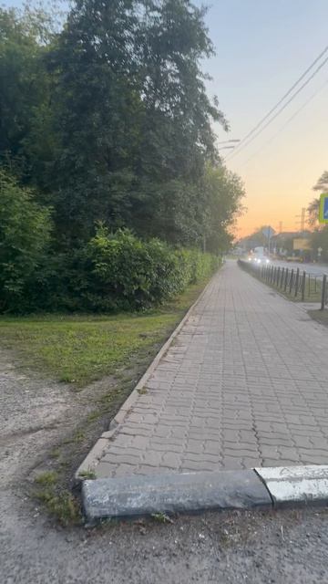Улица Советская в Электростали в лучах заката.
