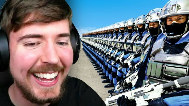 Мистер Бист. 100 Игроков Охотятся на 1 Человека!