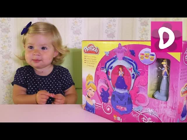 Играем с Play Doh Волшебная Карета Золушки Распаковка Волшебная Карета Диснеевская Принцесса Золушка
