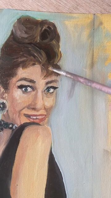 завтрак у Тиффани,рисунок маслом