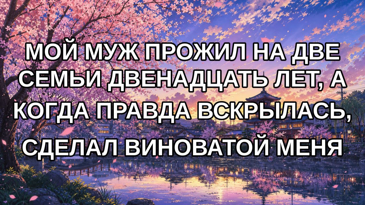 Мой муж прожил на две семьи двенадцать лет, а когда правда вскрылась, сделал виноватой меня
