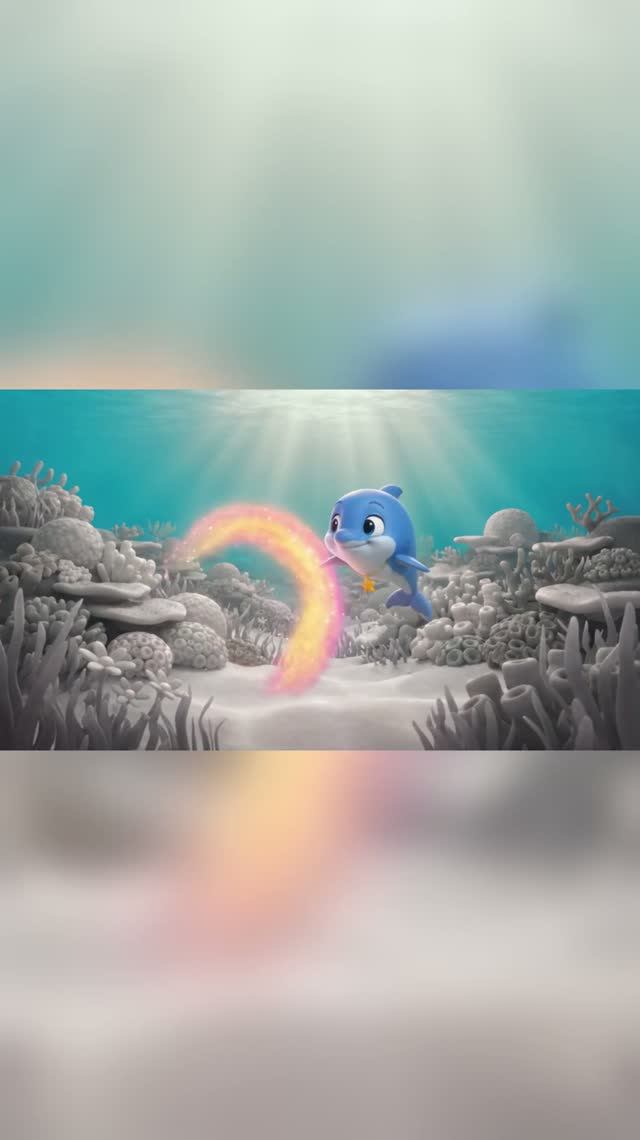 Смотри, как океан оживает! 🌈✨ Самый волшебный момент — цвет возвращается!