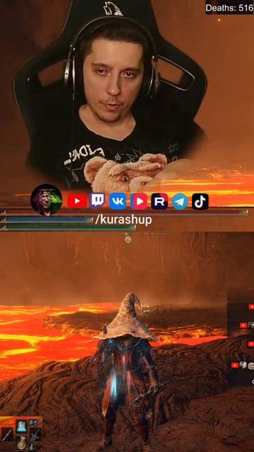 У стримера знатно подгорело🔥 в очередной раз от управления в Elden Ring. #games #bossfight #twitch