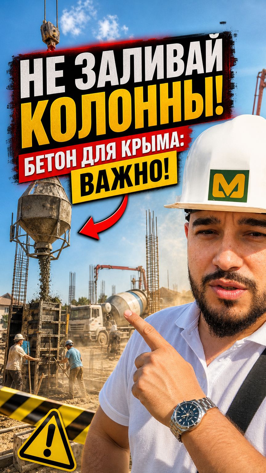 не заливай колонны бетон для крыма важно