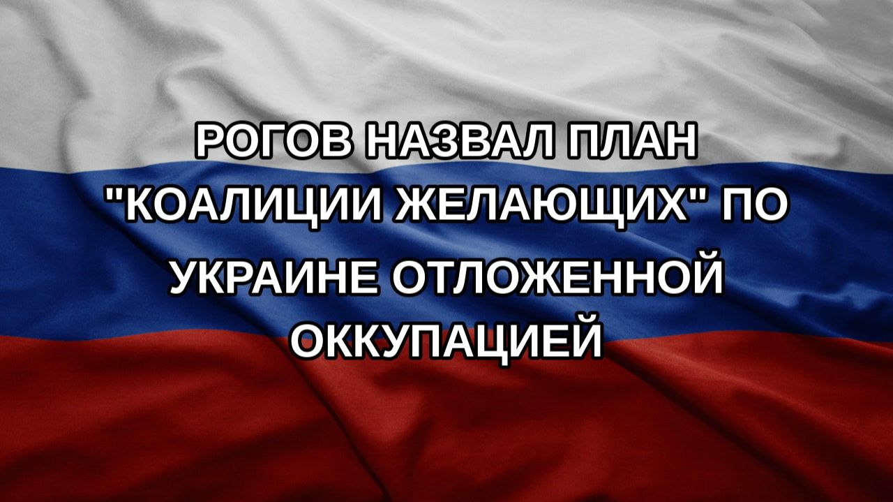 Рогов назвал план 