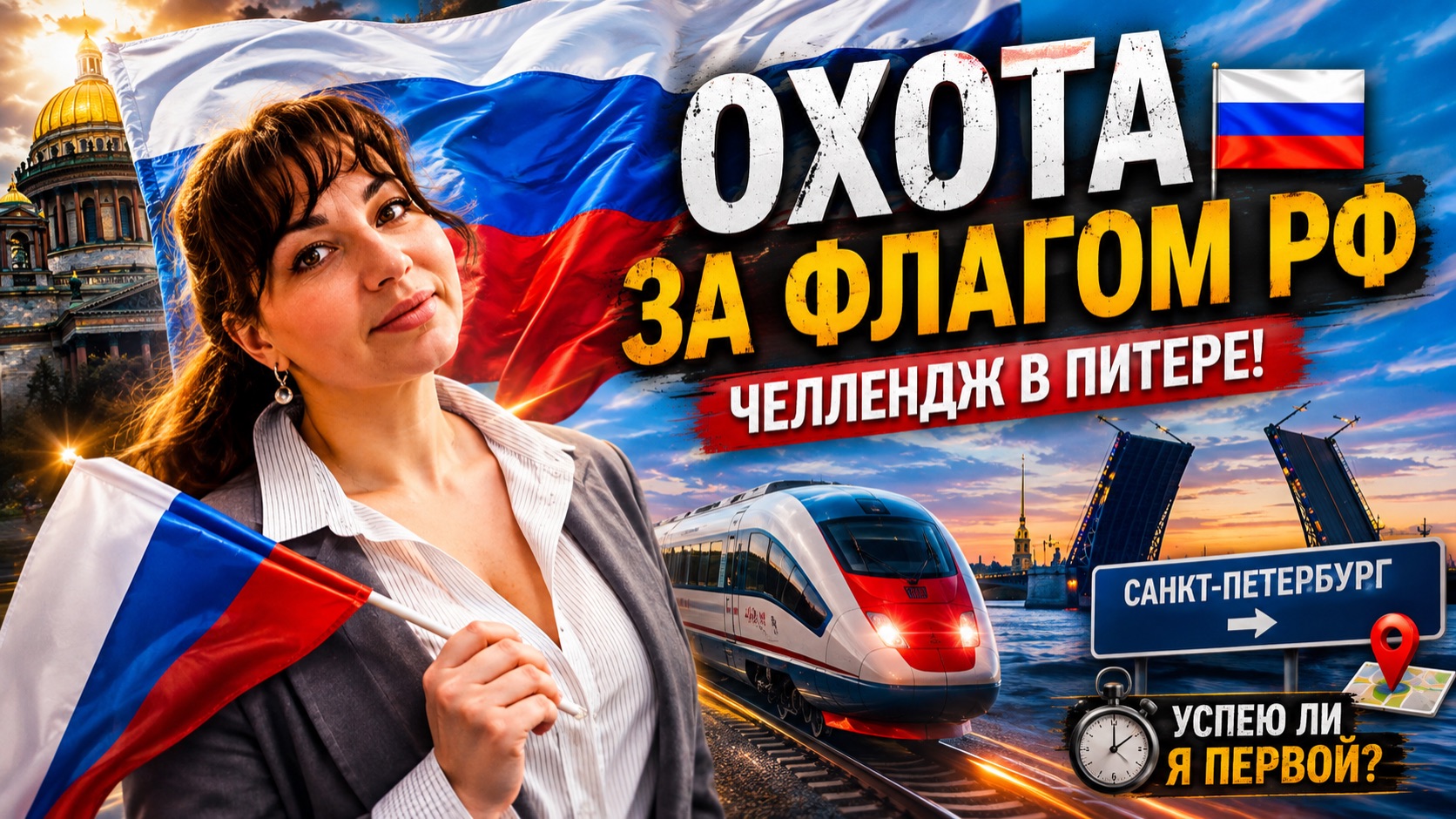 Охота за флагом РФ 🇷🇺 Влог челлендж